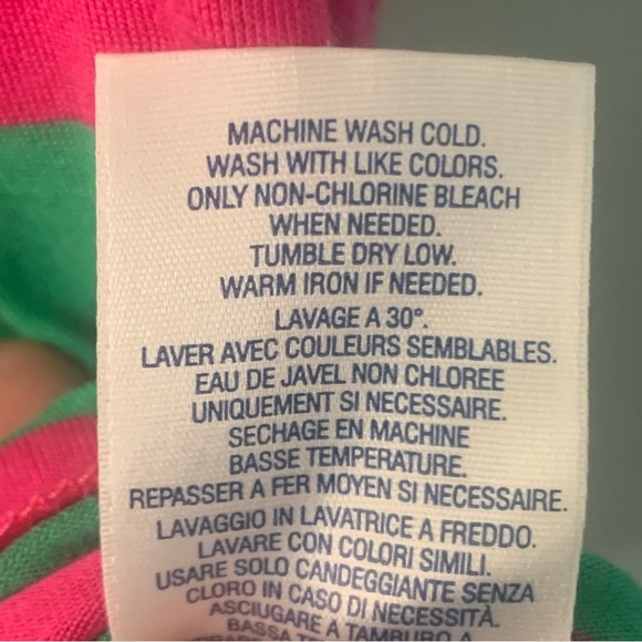 RALPH LAUREN Striped Jersey Knit Sleeveless Dress Pink & Green Loose Fit M 8/10 - Picture 14 of 15